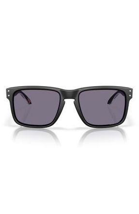 Oakley Holbrook Fathom Collection 57mm Prizm Polarized Square Sunglasses in Shiny Black at Nordstrom Rack
