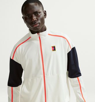 Nike Mens Court Heritage Tennis Jacket in White | FZ6925-133