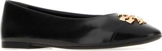 Tory Burch Womens Charlie Ballet Flat Black Leather