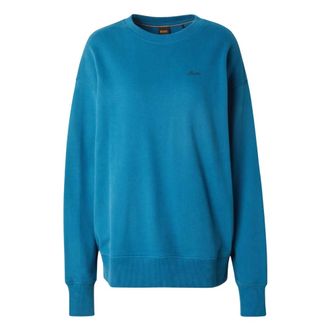 HUGO BOSS Dames, Sweatshirts & Hoodies, Blauw, Maat: XS Katoen