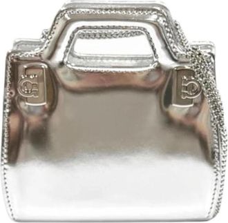 Ferragamo Pre-owned Mini Shoulder Pouch - Dames - Vintage Mini Tas - Grijs - ONE Size - Leer - Vintage