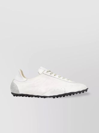 Maison Margiela vintage treatment suede panel low-top sneakers