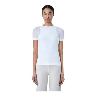 Jil Sander T-Shirts, female, White, Size: XS Crew Neck Fitted T-Shirt