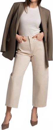 Iro Chalan Straight-Cut Blazer In Khaki