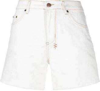 Ksubi Witte Katoenen Racer Shorts - Dames - Denim shorts - Wit - W24 - Katoen - Korte Broeken