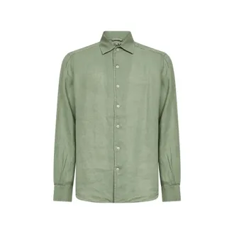 MC2 Saint Barth Casual Shirts, male, Green, Size: 2XL Linen Vintage 53L