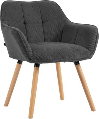 Clp Silla De Comedor Vienna Cord Gris Oscuro Natural