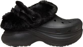 Crocs Bae Lined Clog - Dames - Klompen - Zwart - 34 EU - Polyester - Schoenen
