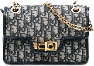 Dior Pre-owned Cross Body Bags, female, Blue, Size: ONE SIZE Pre-owned Canvas Crossbody Bag