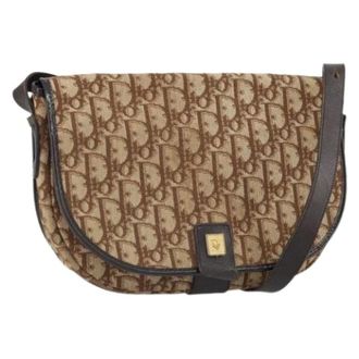Dior Borsa a spalla vintage Trotter in tela Pre-owned - - Pre-owned - Donna - Marrone - ONE SIZE