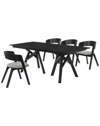 Armen Living Cortina And Jackie 5Pc Rectangular Dining Set