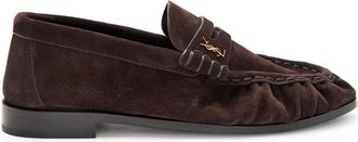 Saint Laurent Le Loafer 15 Suede Loafers - Brown - 41 (IT41 / UK8)