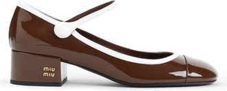 Miu Miu Womens Calf Leather Pumps - Brown - Size EU 36