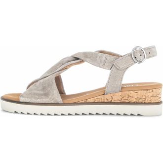 Gabor Sandalen - Dames - Schoenen - Grijs - Maat: 39 EU Leer