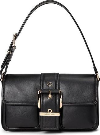 Michael Kors Colby Medium Shoulder Womens Handbags Black 1, Leather/Polyester