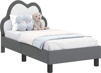 vidaXL Estructura De Cama Para Ni&ntilde;os Peque&ntilde;os Con Cabecera Gris Claro Vidaxl