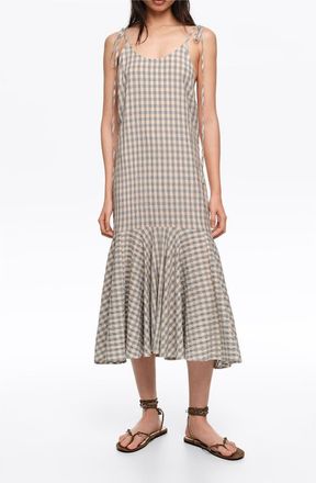 Bimba & Lola Light blue checked strappy dress at Nordstrom, Size Xx-Small Eu