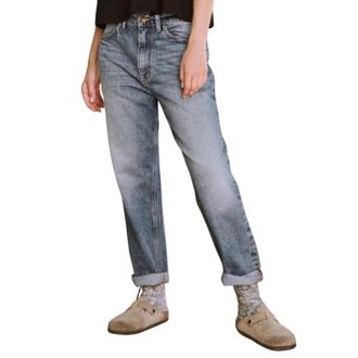 The Great. Womens The Slouch Straight Jean In Blue