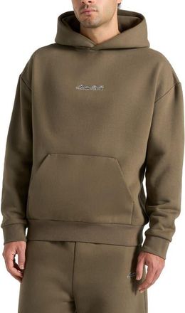 Mani&egrave;re De Voir Unisex Signature Relaxed Fit Hoodie in Olive at Nordstrom, Size Xx-Small