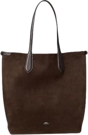 Ralph Lauren Tassen, Dames, Bruin, ONE Size, Handtas met logo