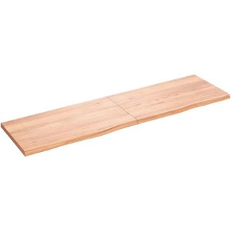 vidaXL Vidaxl - Estante Pared Madera Roble Tratada Marr&oacute;n Claro 180x50x(2-4) Cm
