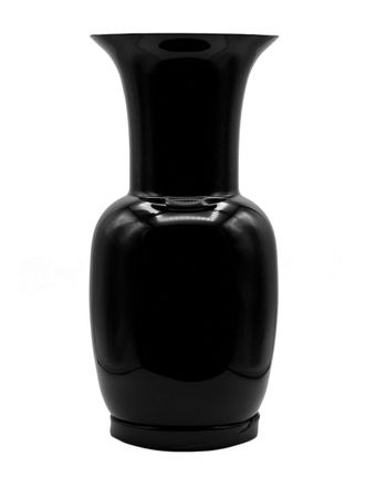 VENINI Glazen vaas (42 cm) - Zwart