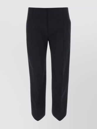 Bottega Veneta cotton cropped pleated trousers