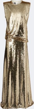 Monique Lhuillier Sequined embellished gathered gown