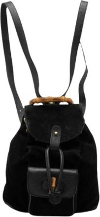 Gucci Pre-owned Bamboo Rugzak - Dames - Vintage Rugzakken - Zwart - ONE Size - Leer - Vintage