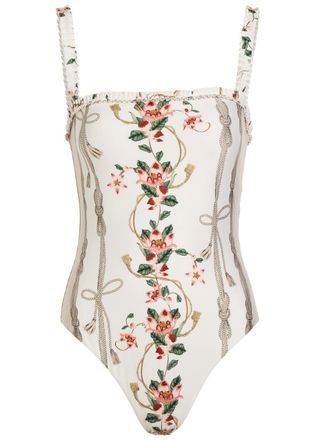 Agua Bendita Limon Embroidered Swimsuit - Multicoloured 1 - XS (UK6)