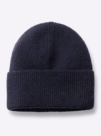 Heine Strickm&uuml;tze HEINE, Damen, blau (marine), Kunstfaser, M&uuml;tzen Strickm&uuml;tze