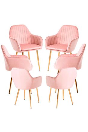 Regalos Miguel Regalos Miguel - Packs Sillas Comedor - Pack 6 Sillas Chic Golden - Rosa