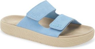 Veja Etna Suede Slide Sandal in Aqua Almond at Nordstrom, Size 43