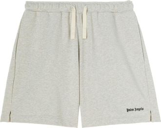 Palm Angels embroidered-logo track shorts - men - Cotton/Cotton - S - Grey
