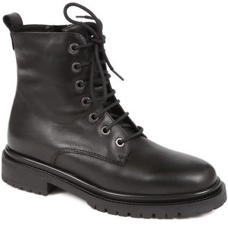 Jones Bootmaker Womens Davi Leather Lace Up Boots - Black - Size UK 4