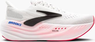 Brooks Womens Glycerin Max Running Shoes In White/black/diva Pink