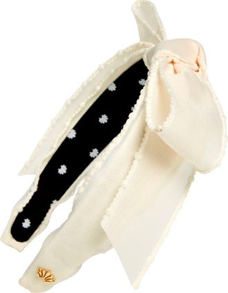 Lele Sadoughi Shirley Grosgrain Headband in Ivory at Nordstrom