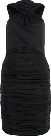 Giuseppe Di Morabito Gedrapeerde Mini-jurk met Ruches - Dames - Feestkleedjes - Zwart - M - Polyester - Kleedjes