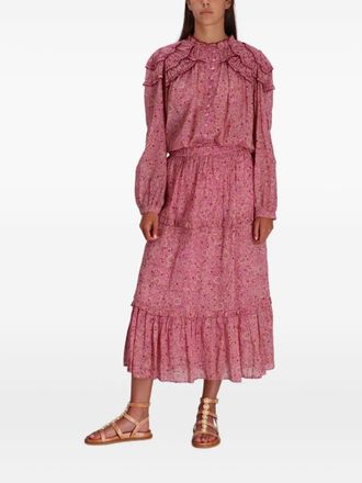 Isabel Marant Gonna lunga con ruches - Rosa