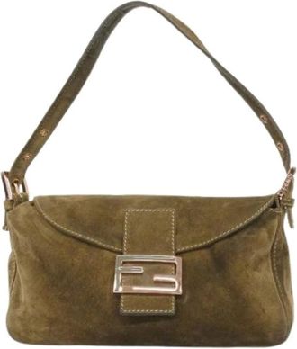 Fendi Pre-owned Shoulder Bags, female, Brown, Size: ONE SIZE Pre-owned Vintage Shoulder Bag