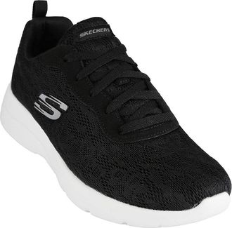 Skechers Womens Dynamight 2.0 Homespun Sneaker, Black Mesh/Trim, 4 UK