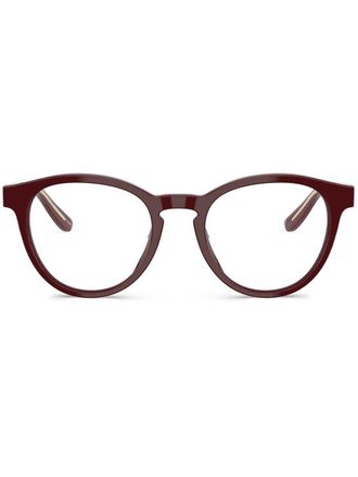 Giorgio Armani round-frame glasses - Red