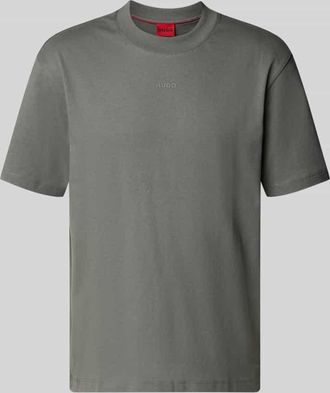 HUGO BOSS Regular Fit T-Shirt aus reiner Baumwolle Modell DAPOLINO in Mittelgrau, Gr&ouml;&szlig;e XXL