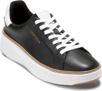 Cole Haan GrandPro Topspin Sneaker in Black Wp Leather at Nordstrom, Size 10.5