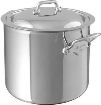 Bloomingdale's MCook 9.1 qt. Ferritic Steel Magnetic Stock Pot with Lid in Silver at Nordstrom