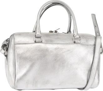 Saint Laurent Pre-owned Leren Handtas - Dames - Vintage Handtas - Grijs - ONE Size - Leer - Vintage