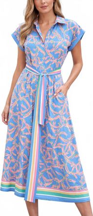 Jade Yoga Long Shirt Dress In Pastel Palate