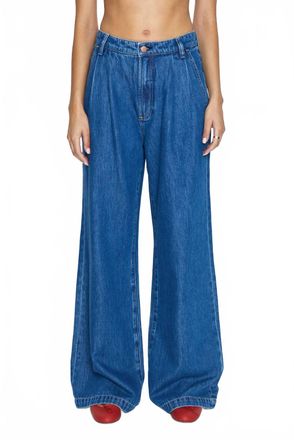 Pistola Denim Victoria Lightweight High Rise Denim Trouser Pant In Midnight Sun Wash