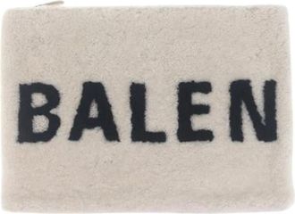 Balenciaga Borsa a mano in shearling con logo Pre-owned - - Pre-owned - Uomo - Beige - ONE SIZE
