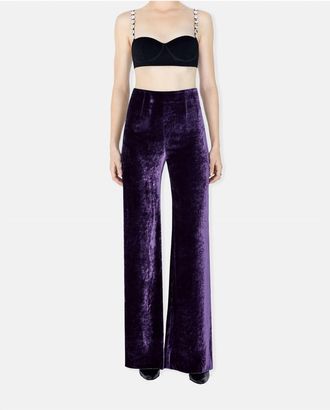 Galvan Wide Leg Velvet Trouser